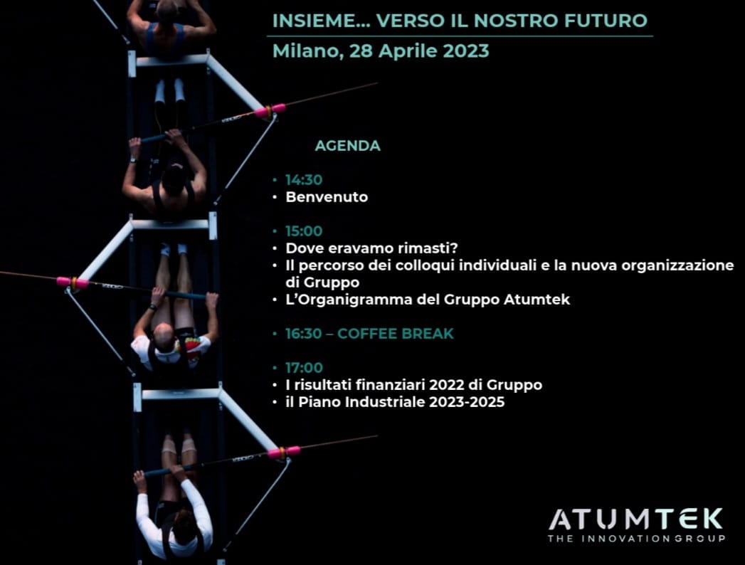 Atumtek, dall’Organizzazione al Piano industriale 2023-2025. Oggi, il secondo incontro Corporate