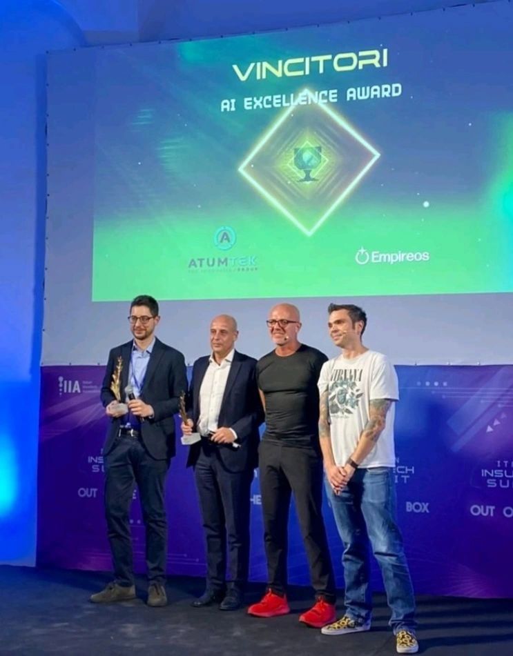 ITALIAN INSURTECH AWARDS: ATUMTEK RICEVE IL PREMIO PER LA CATEGORIA AI EXCELLENCE AWARDS CON IL PROGETTO LAOCOONTE
